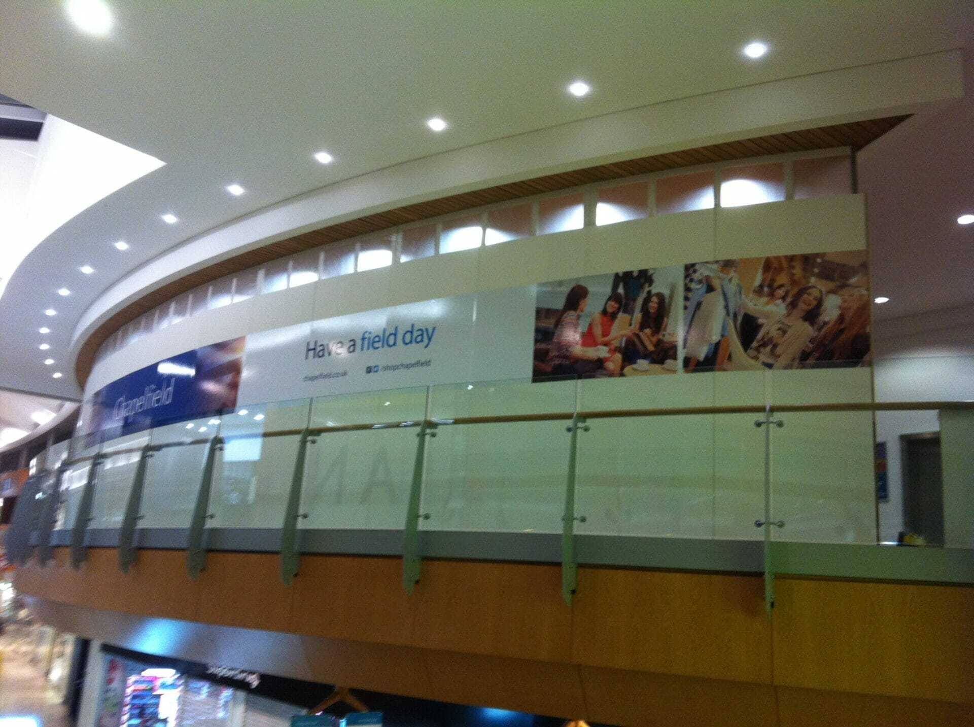 More custom vinyl wall stickers in a shopping centre